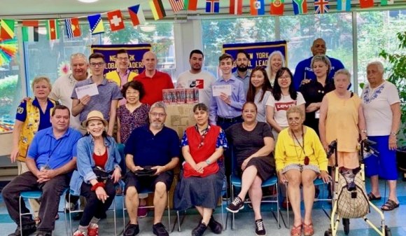 Free Eye Glasses for Seniors: Lions Club on Roosevelt Island It takes a team. Project contributors meet for a group photo.